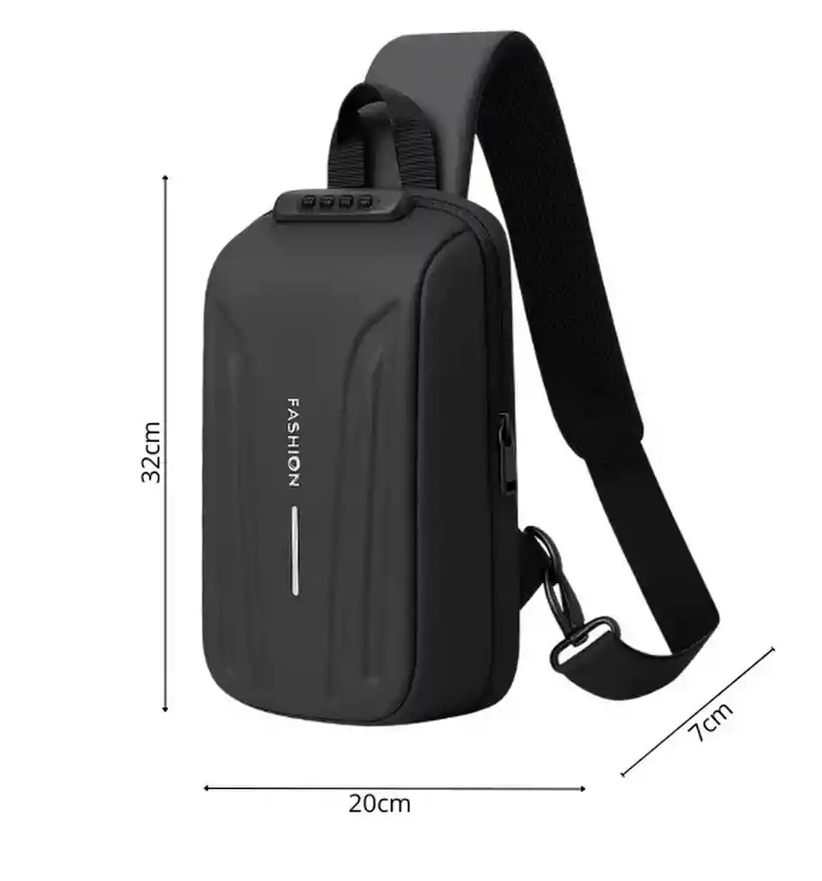Bolso Cubierta Dura Fashion Pechero Para Hombre Con Clave