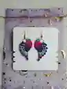Aretes Alitas, Pavo Reales, Alas De Ángel En Micro Macramé, Polvo De Estrella