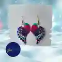 Aretes Alitas, Pavo Reales, Alas De Ángel En Micro Macramé, Polvo De Estrella