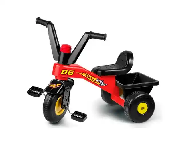 Juguete Triciclo Turbo Racer Con Canastilla Trasera Niños