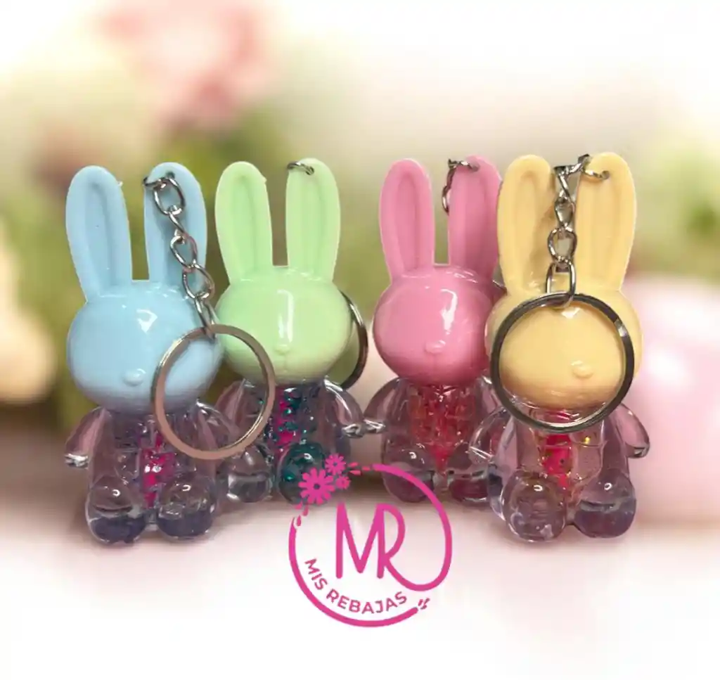 Lip Gloss Conejito Con Llavero