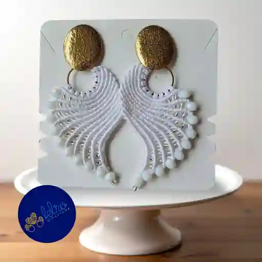 Aretes Alitas, Pavo Reales, Alas De Ángel En Micro Macramé, Alas De Nube