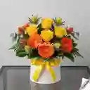 Amanecer Soleado(rosas, Gerberas, Cardos)