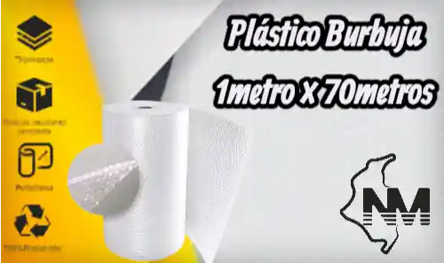 Plástico Burbuja 1metro × 70metros