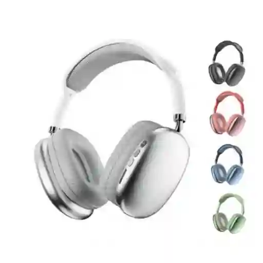 Audífonos Inalámbricos De Diadema Blanca Con Bluetooth P9