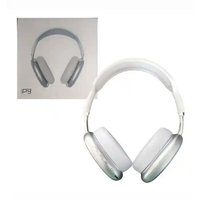 Audífonos Inalámbricos De Diadema Blanca Con Bluetooth P9