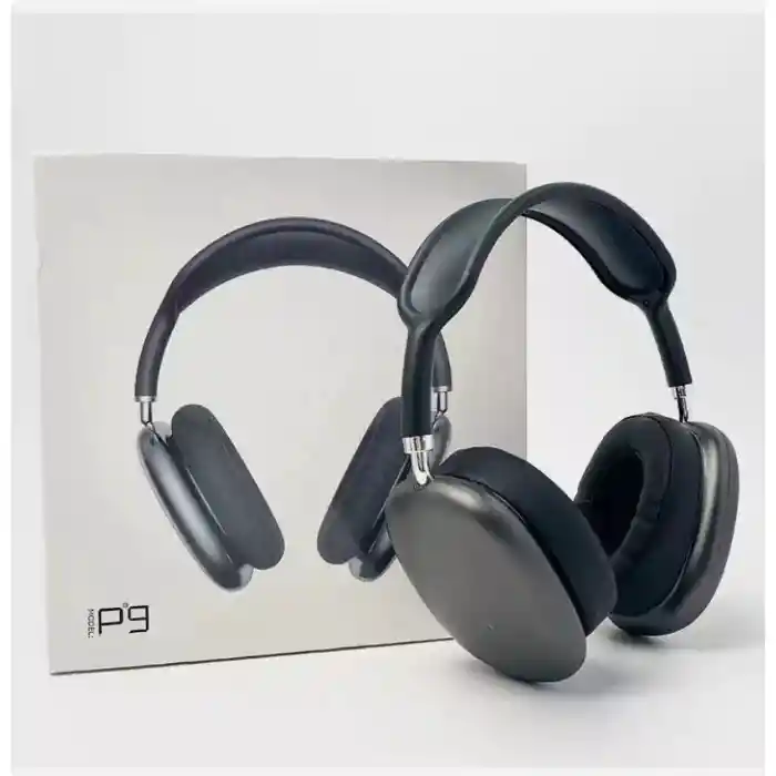 Audífonos Inalámbricos De Diadema Negra Con Bluetooth P9