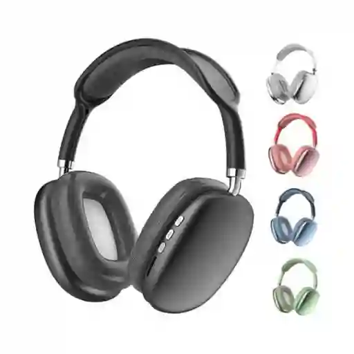 Audífonos Inalámbricos De Diadema Negra Con Bluetooth P9