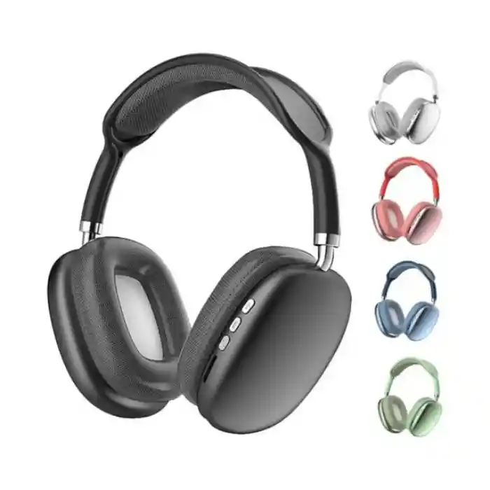Audífonos Inalámbricos De Diadema Negra Con Bluetooth P9