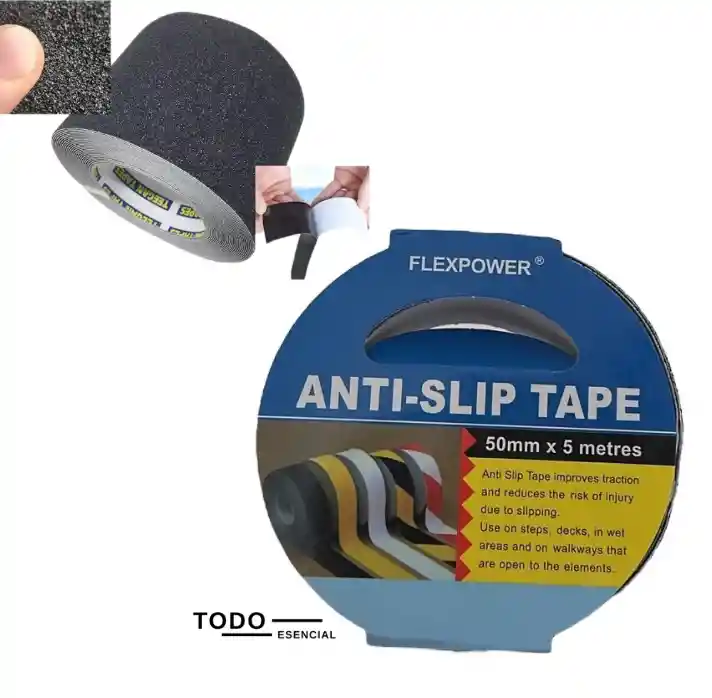 Cinta Antideslizante Negra 5m