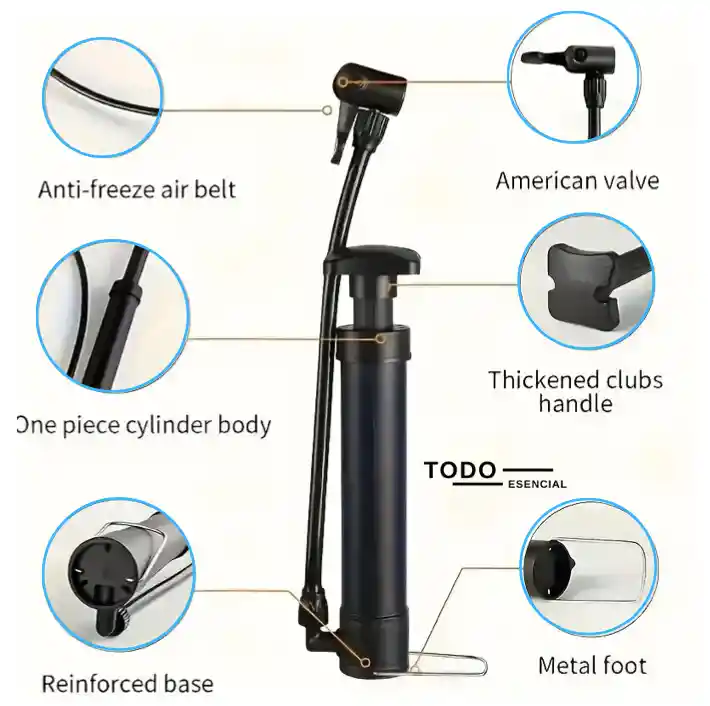 Bomba De Bicicleta Manual Portátil