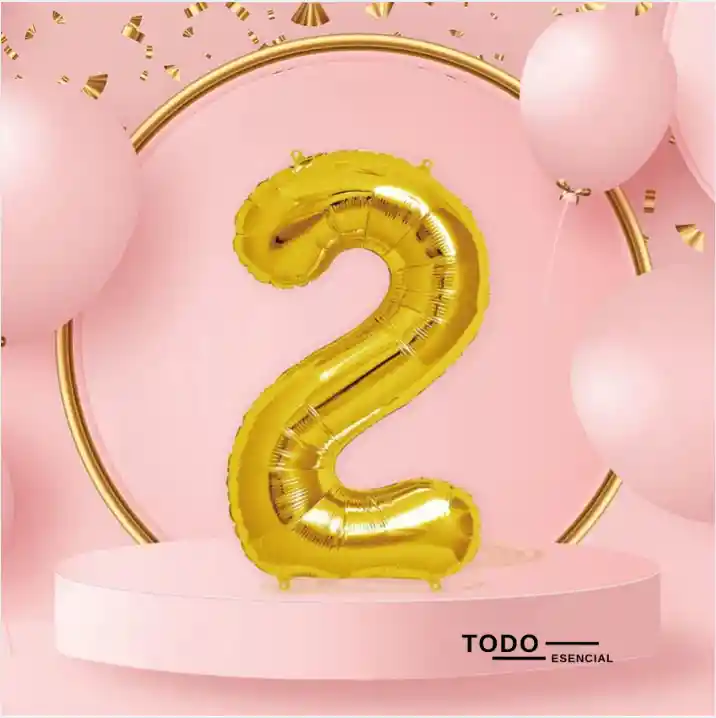 Globo Numero 8 Metalizado Dorado 40 Pulgadas