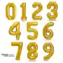 Globo Numero 8 Metalizado Dorado 40 Pulgadas