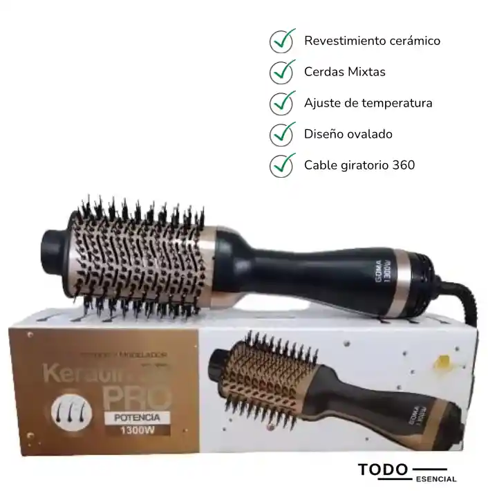 Cepillo Secador Y Modelador 3d Pro Keratina