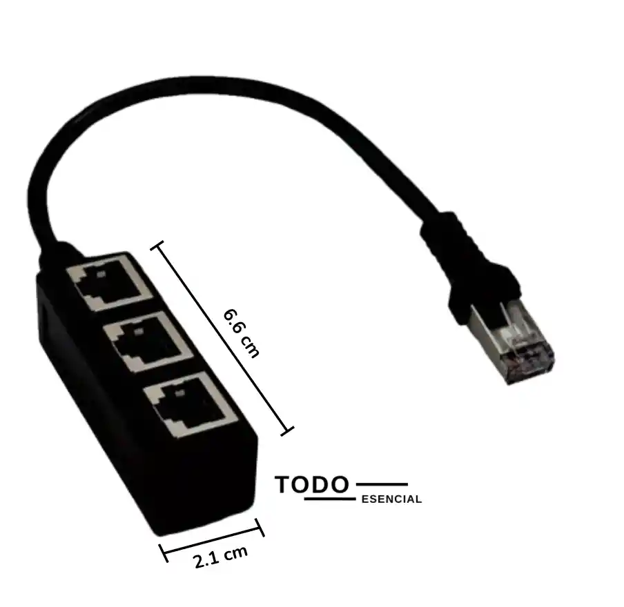 Adaptador Divisor De Cable Ethernet 3 Puestos