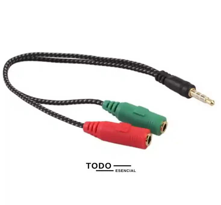 Convertidor Audio Micrófono 2 A 1 De 3.5mm