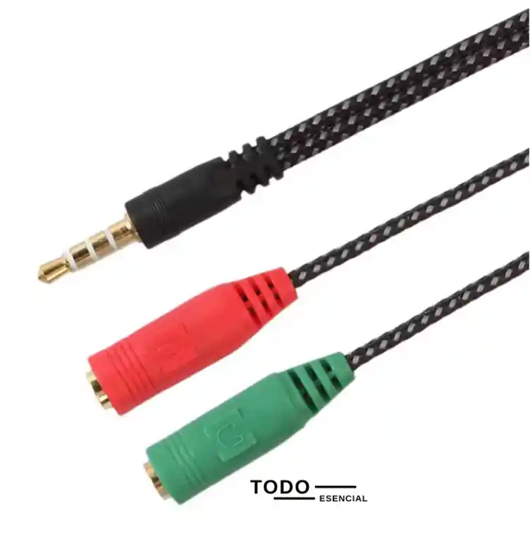 Convertidor Audio Micrófono 2 A 1 De 3.5mm
