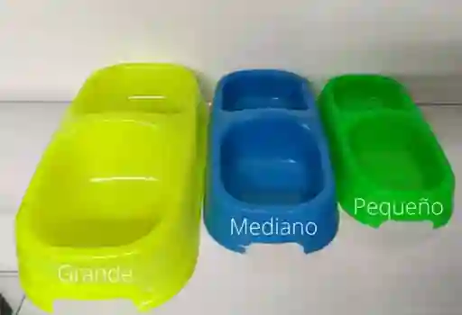 Comedero Doble Pequeño Para Mascotas
