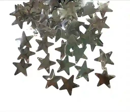 Confeti Metalizado Estrella Plateado Madres