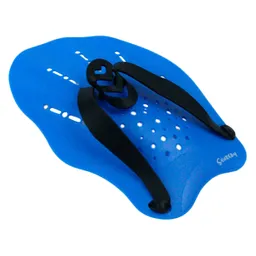 Kit Paletas X2 Mano Natación 1 Par De Aletas Entrenamiento Azul Niño