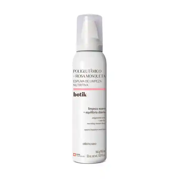 Limpiador Facial En Espuma Nutritiva Acido Poliglutámico Botik 150 Gr
