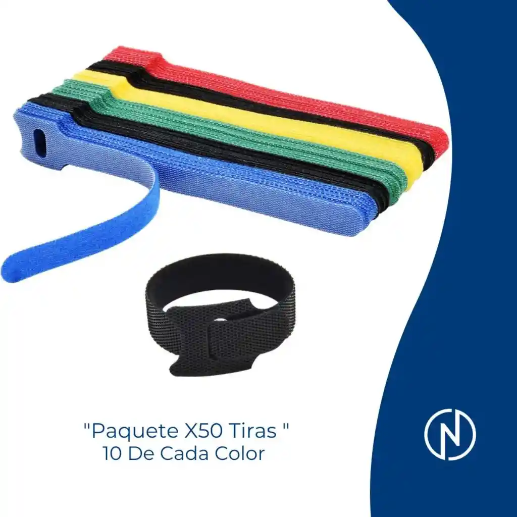 Velcro Para Cables Organizador Reutilizable Multiusos