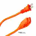 Extensión Eléctrica 3 Metros Naranjada Profesional