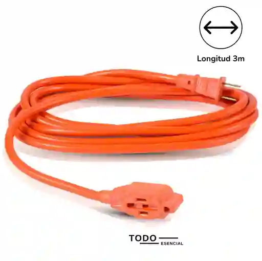 Extensión Eléctrica 3 Metros Naranjada Profesional