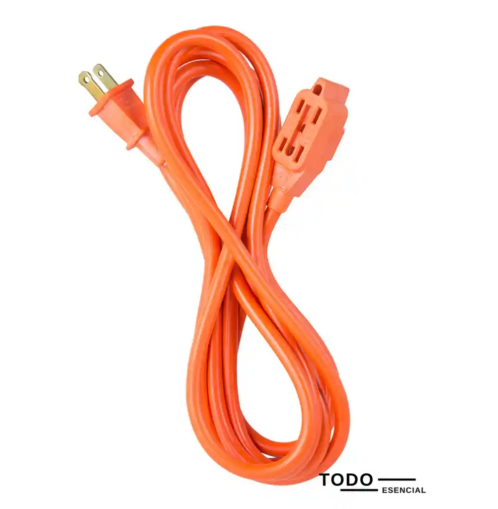 Extensión Eléctrica 3 Metros Naranjada Profesional