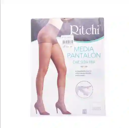 Media Velada Pantalon Seda Fria Color Pistacho Talla L Marca Richi