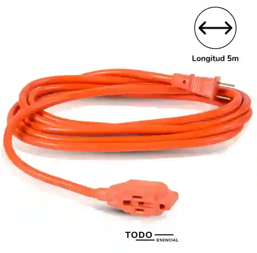 Extensión Eléctrica 5 Metros Naranjada Profesional