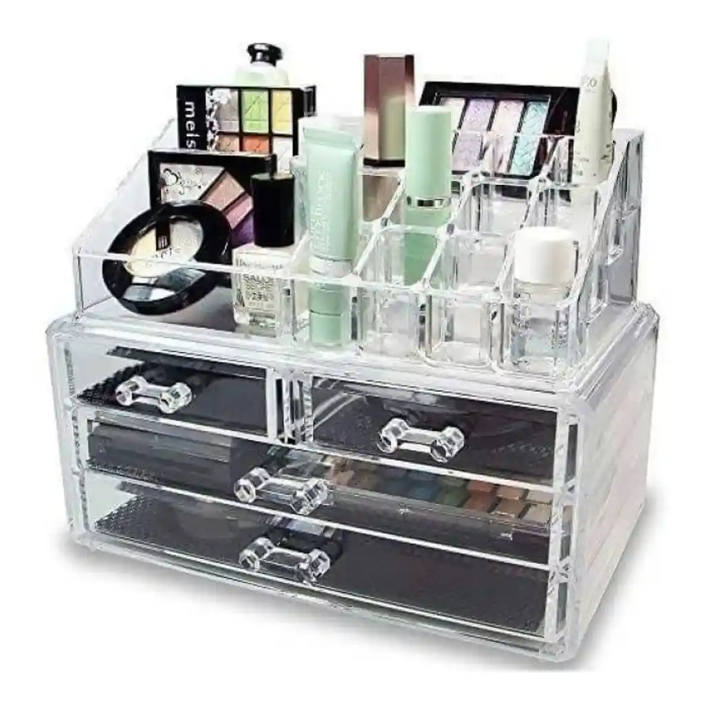 Organizador Caja Maquillaje Cosméticos X3 Cajones X1 Exhibidor