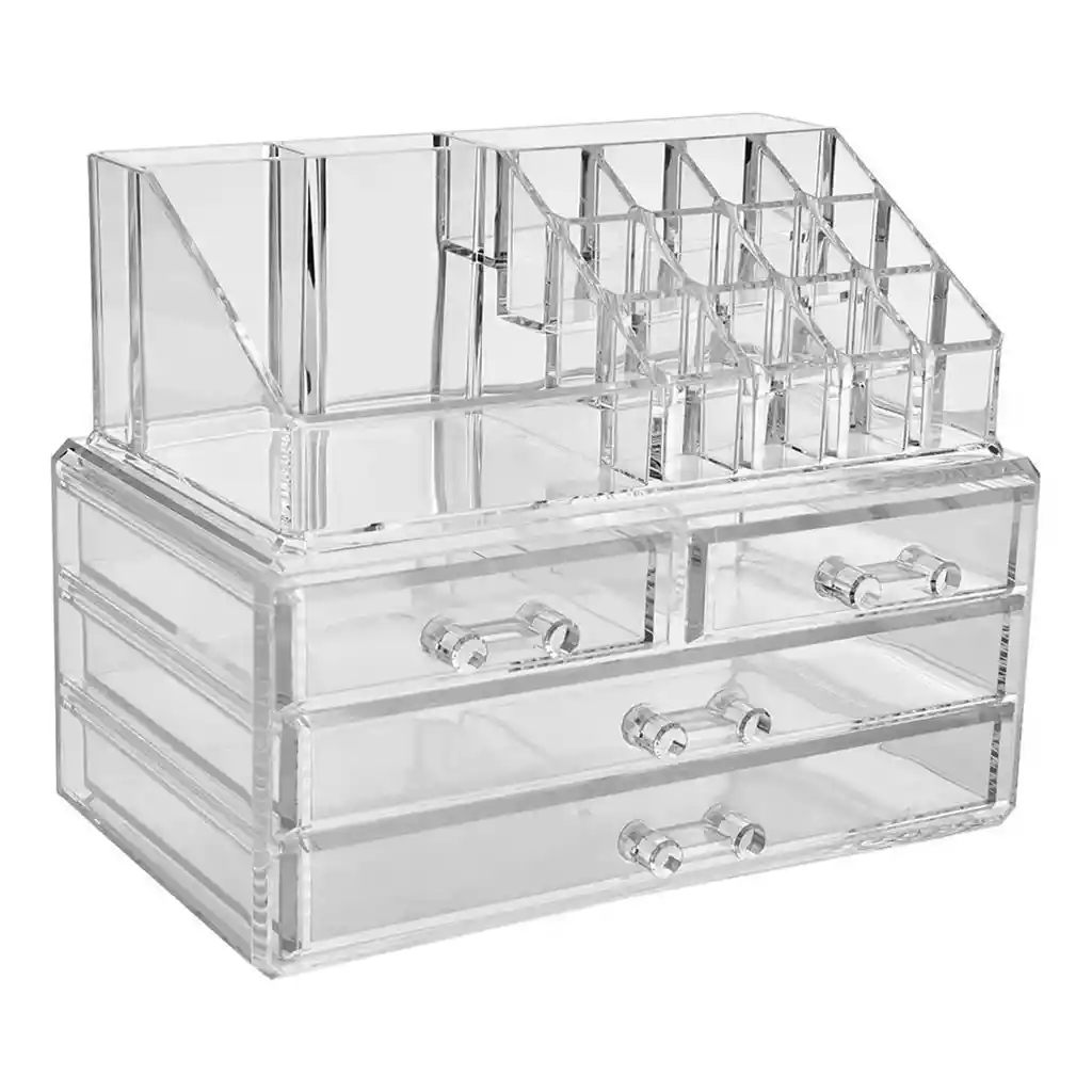 Organizador Caja Maquillaje Cosméticos X3 Cajones X1 Exhibidor
