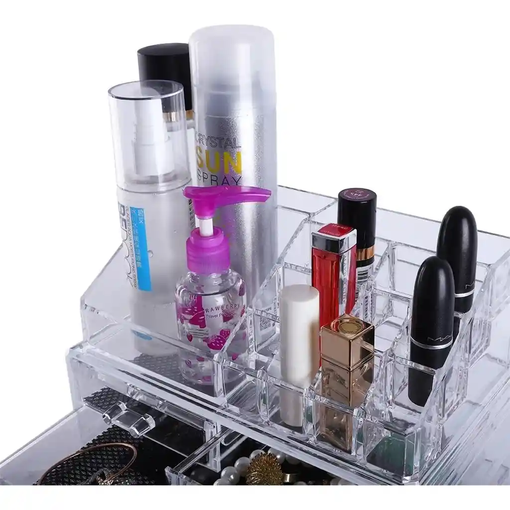 Organizador Caja Maquillaje Cosméticos X3 Cajones X1 Exhibidor