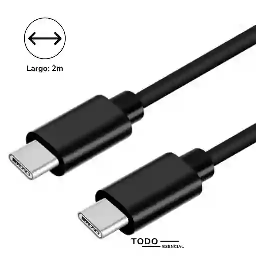 Cable Android 2 Metros Tipo C A Tipo C Carga Rápida 3.1 A