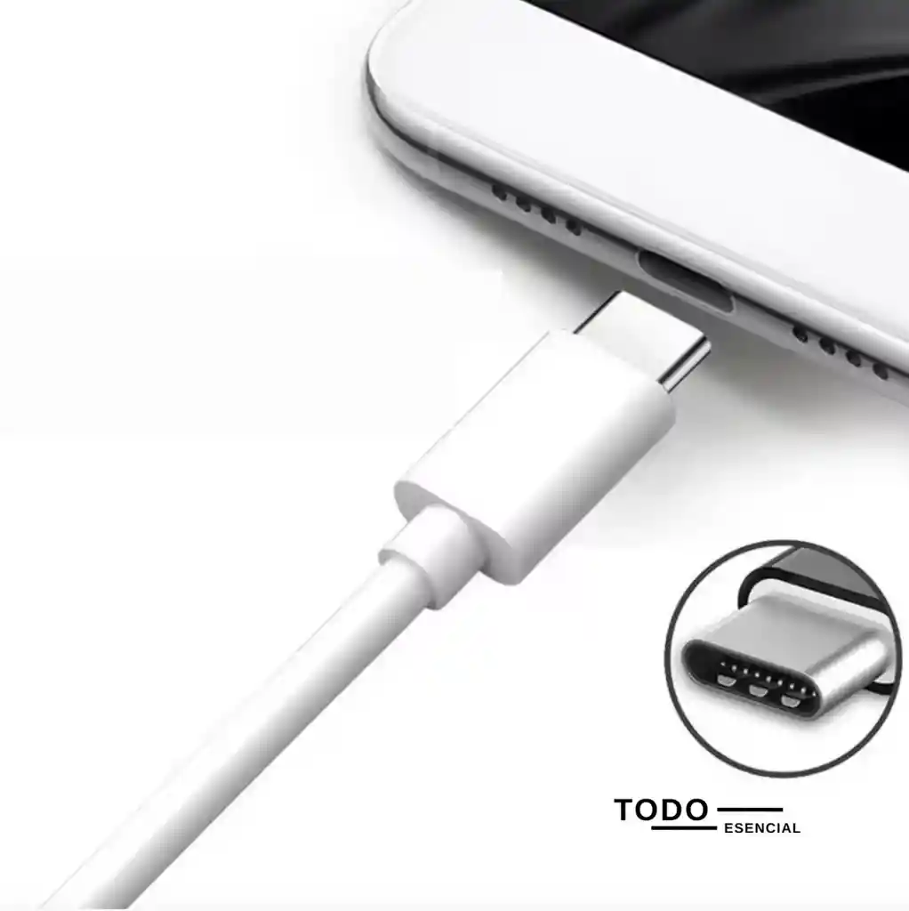 Cable Android 2 Metros Tipo C A Tipo C Carga Rápida 3.1 A