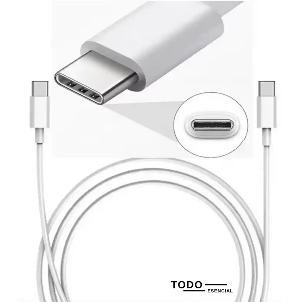 Cable Android 2 Metros Tipo C A Tipo C Carga Rápida 3.1 A