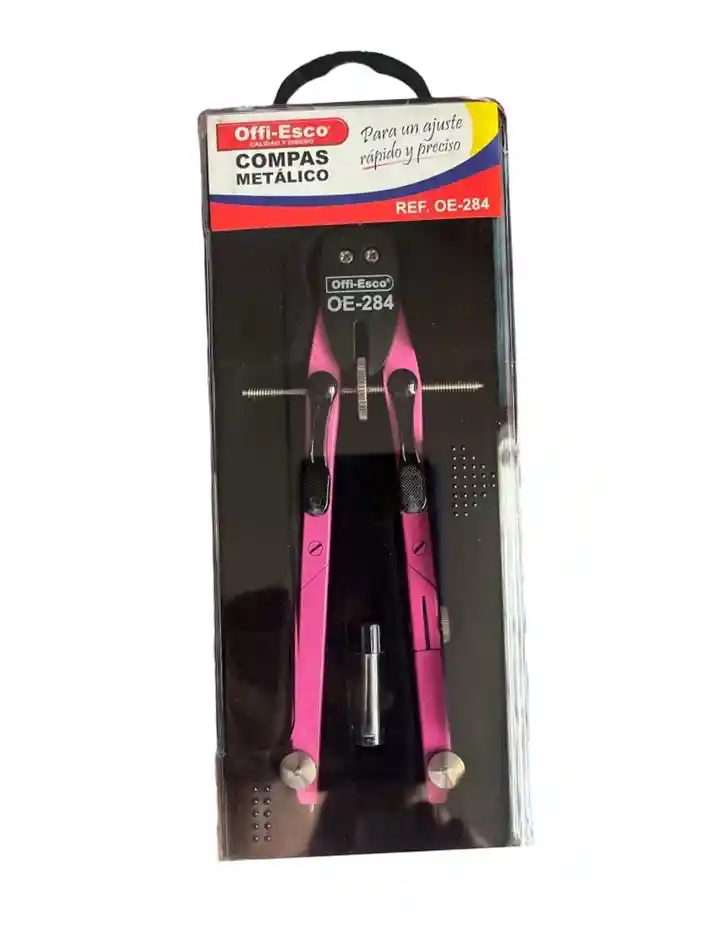 Compas Metalico Precision 18 Cm Color Fucsia Offi Esco Oe-284