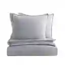 Juego De Duvet Expressions Doble 190x140cm Gris Claro 100% Algodon