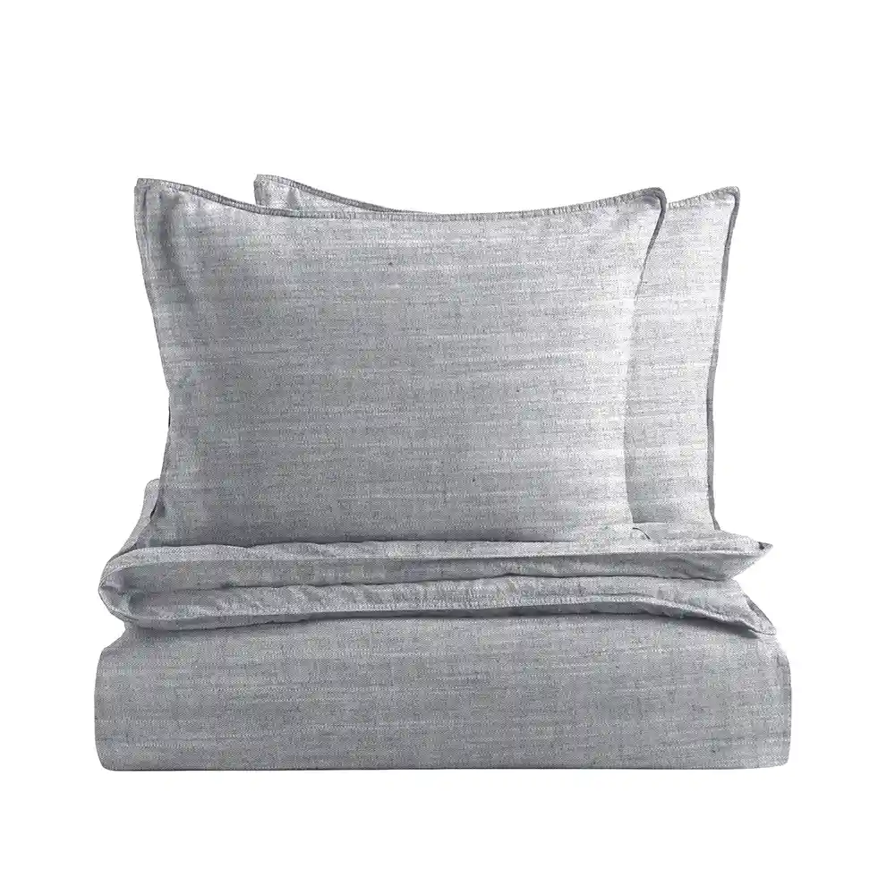 Juego De Duvet Expressions Doble 190x140cm Gris Claro 100% Algodon