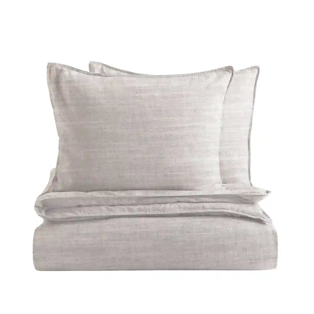Juego De Duvet Expressions Doble 190x140cm Beige 100% Algodon