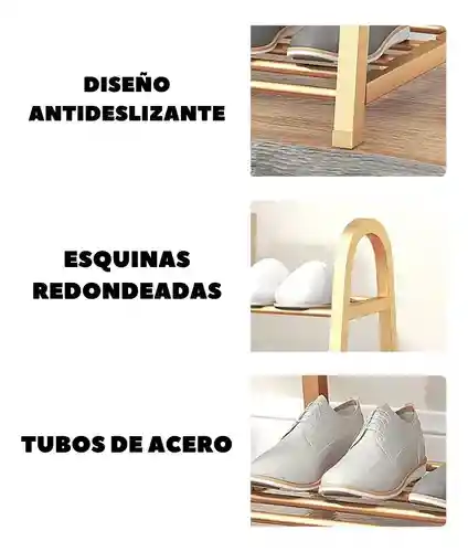 Estante Zapatero Organizador De 5 Niveles Metal 20 Pares Color Negro