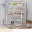 Estante Zapatero Organizador De 5 Niveles Metal 20 Pares Color Negro