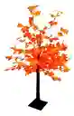Arbol Luces Luz Led Navidad Hojas De Arce Flores Naranjado