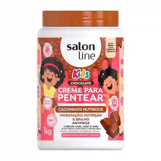 Salon Line Crema Para Peinar Kids Cachinhos Nutridos – Definición Suave, Nutrición Profunda Y Control Del Frizz - 1kg