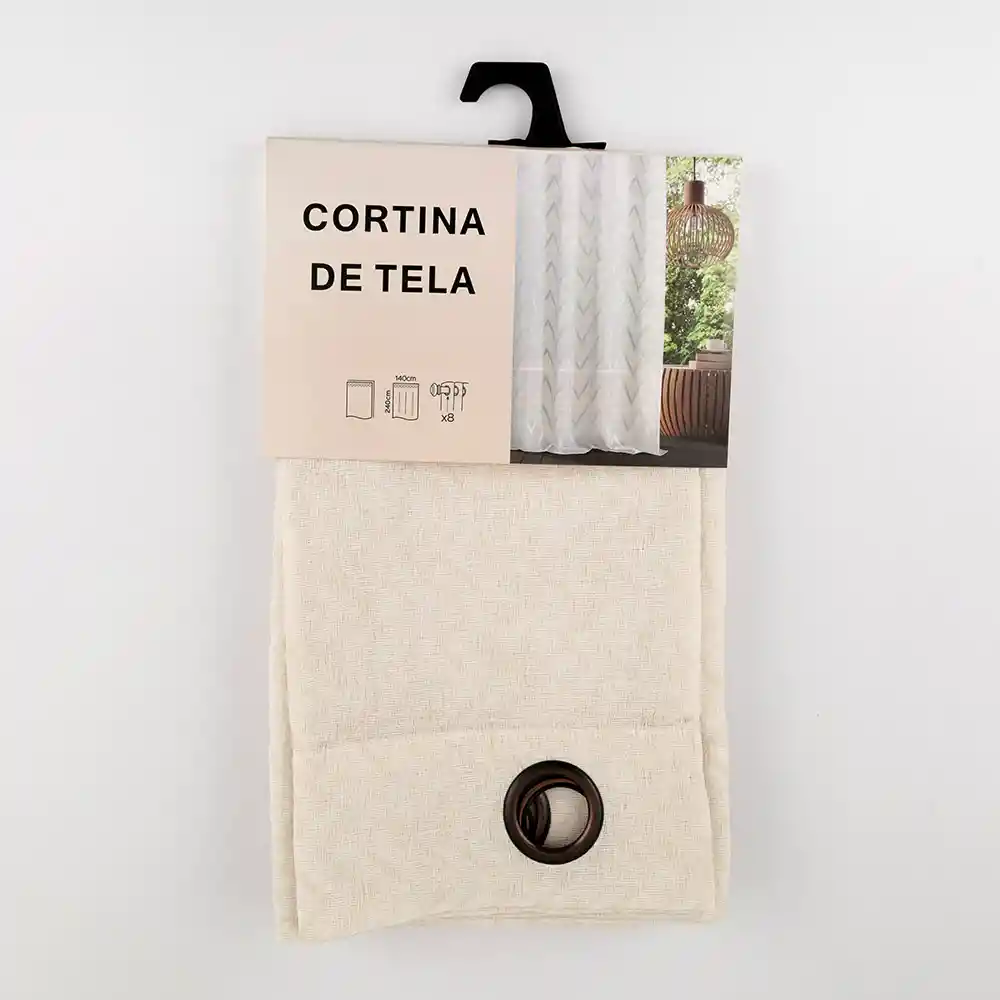 Cortina Velo Expressions 140x240cm Beige Poliester