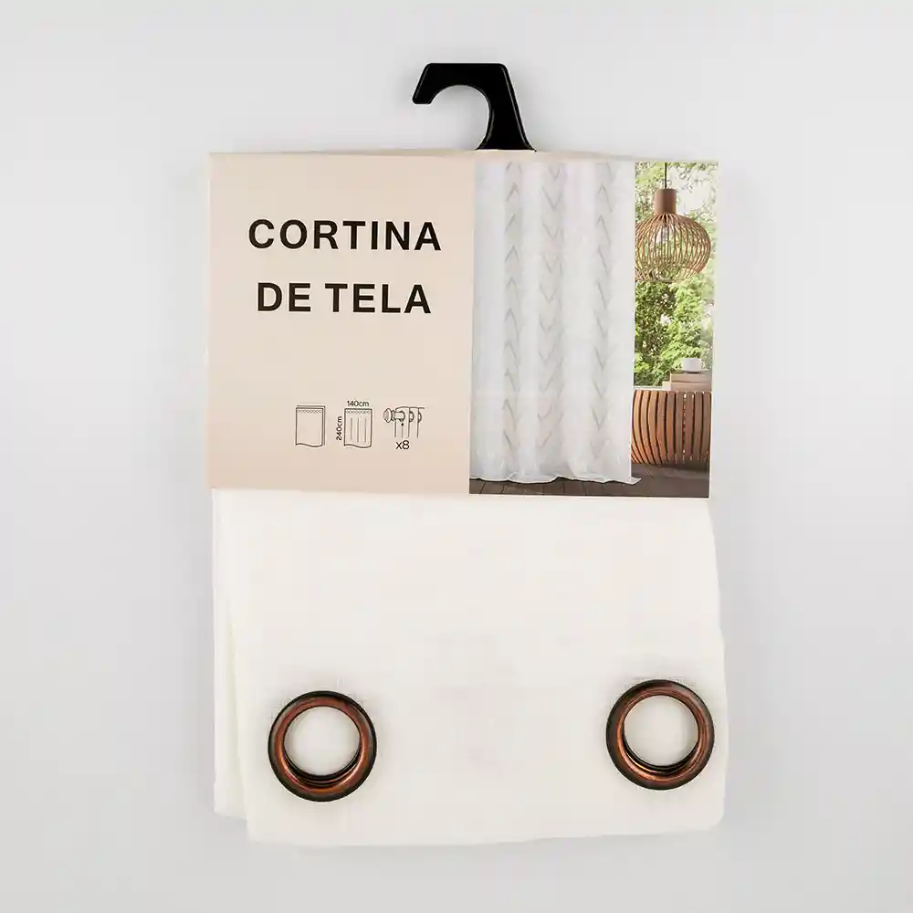 Cortina Velo Expressions 140x240cm Blanco Poliester