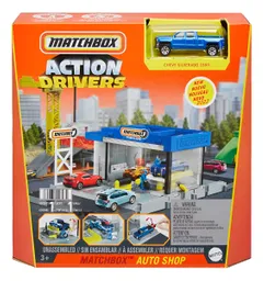 Set Pista Matchbox Action Drivers Coleccion Vehículos De Mattel Auto Shop