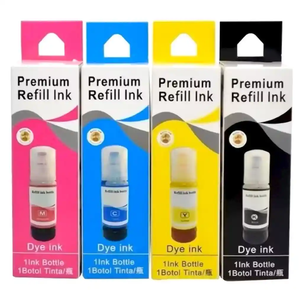 Kit X4 Botes De Tinta Genérica Epson 544 C-m-y-k X70ml C/u