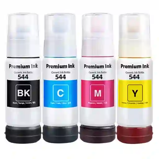 Kit X4 Botes De Tinta Genérica Epson 544 C-m-y-k X70ml C/u